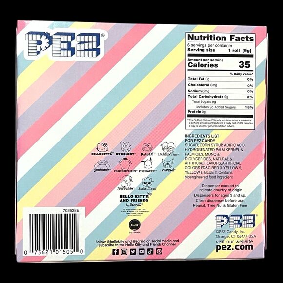 Hello Kitty & Friends PEZ Dispenser  Gift Set - Hello Kitty & Kuromi W/Candy NEW - Picture 2 of 5